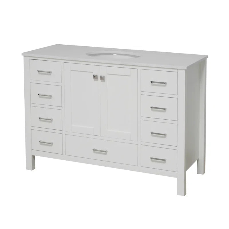Claudett 48'' Single Bathroom Vanity with Top