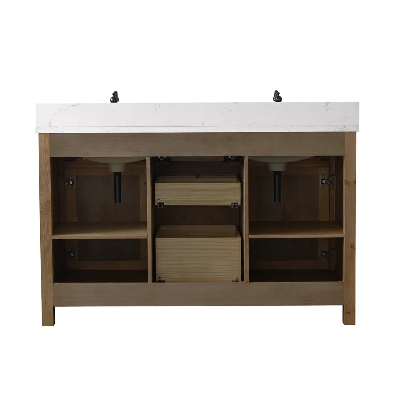 Ajiya 54" Double Bathroom Vanity Set