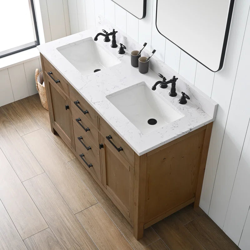 Ajiya 54" Double Bathroom Vanity Set