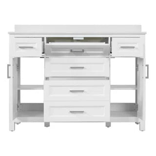 Rivers 40'' Single Bathroom Vanity with Carrara Marble Top