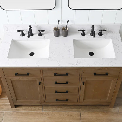Ajiya 54" Double Bathroom Vanity Set