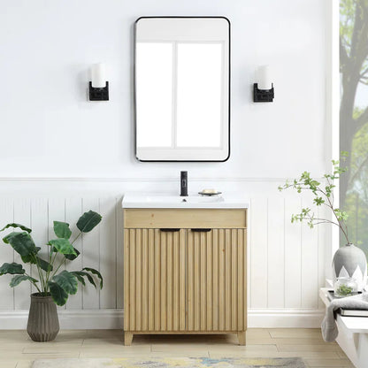 Dansfield 29.9'' Free Standing Single Bathroom Vanity with Ceramic Top