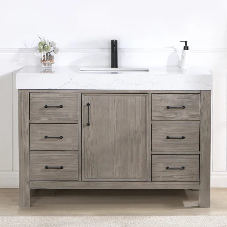 Ambree 48'' Single Bathroom Vanity with Composite Stone Top