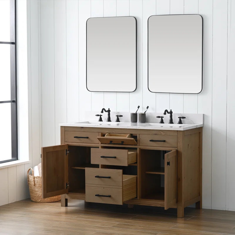 Ajiya 54" Double Bathroom Vanity Set