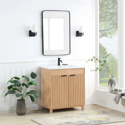 Dansfield 29.9'' Free Standing Single Bathroom Vanity with Ceramic Top