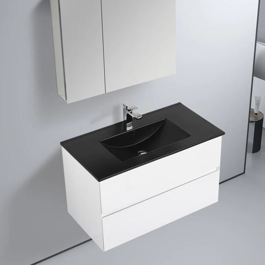 Annedoris 36" Floating Bathroom Vanity with Sink – Wall-Mounted Wood Cabinet with Ceramic Top, Soft-Close Drawers & Modern Single Vanity Design