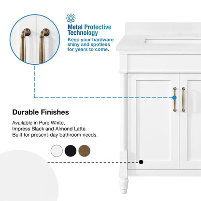 Burdick 42 In Single Off Centered Sink Bathroom Vanity