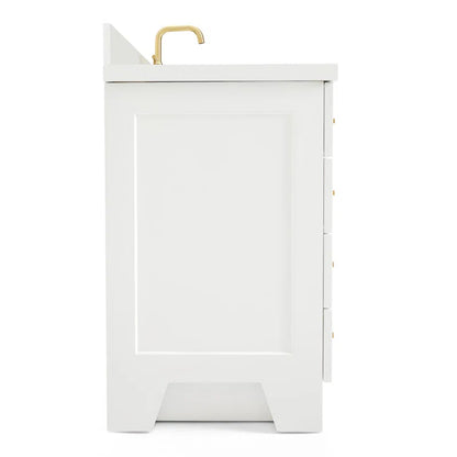 Freitas 48'' Solid Wood Single Bathroom Vanity with 1.5'' Quartz Top