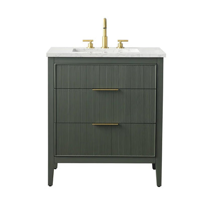 Bilroy Egremt 30'' Single Bathroom Vanity with Engineered Stone Top