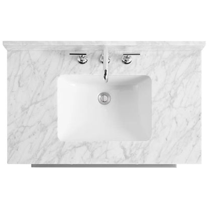 Sebian 36'' Single Bathroom Vanity with Carrara Marble Top