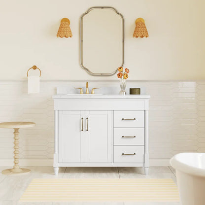 Burdick 42 In Single Off Centered Sink Bathroom Vanity