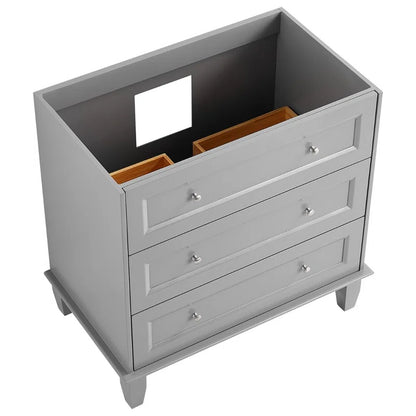 Sebian 36'' Single Bathroom Vanity with Carrara Marble Top