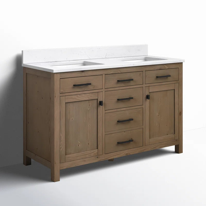 Ajiya 54" Double Bathroom Vanity Set