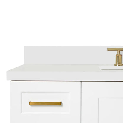 Freitas 48'' Solid Wood Single Bathroom Vanity with 1.5'' Quartz Top